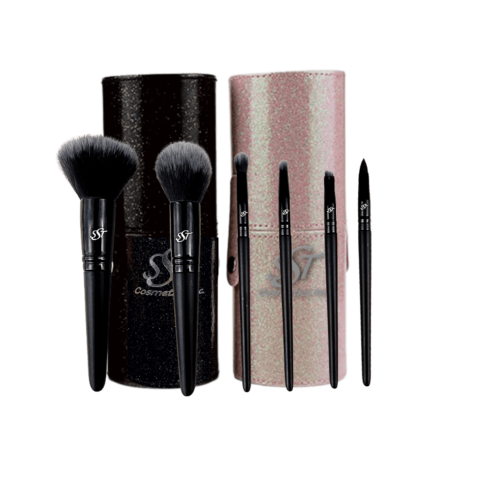 Luxery-Travel-Brush-set-Pink-and-Black-group
